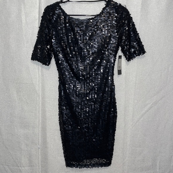 Akira black sequin lined cocktail dress with low back. Size S - Picture 2 of 7